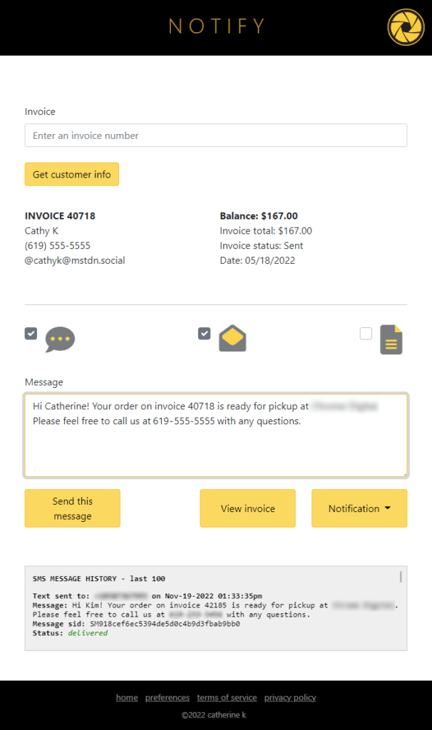 Notify app.